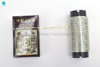 Hoge Gouden Holografische Scheurstrookband voor Sigaretdoos Verpakking in 40 Micronmopp Materiaal
