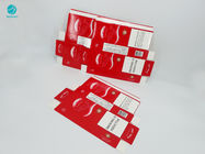 Het rode Karton van het Achtergronddouaneontwerp voor Rokende de Verpakkingsdoos van het Sigaretgeval