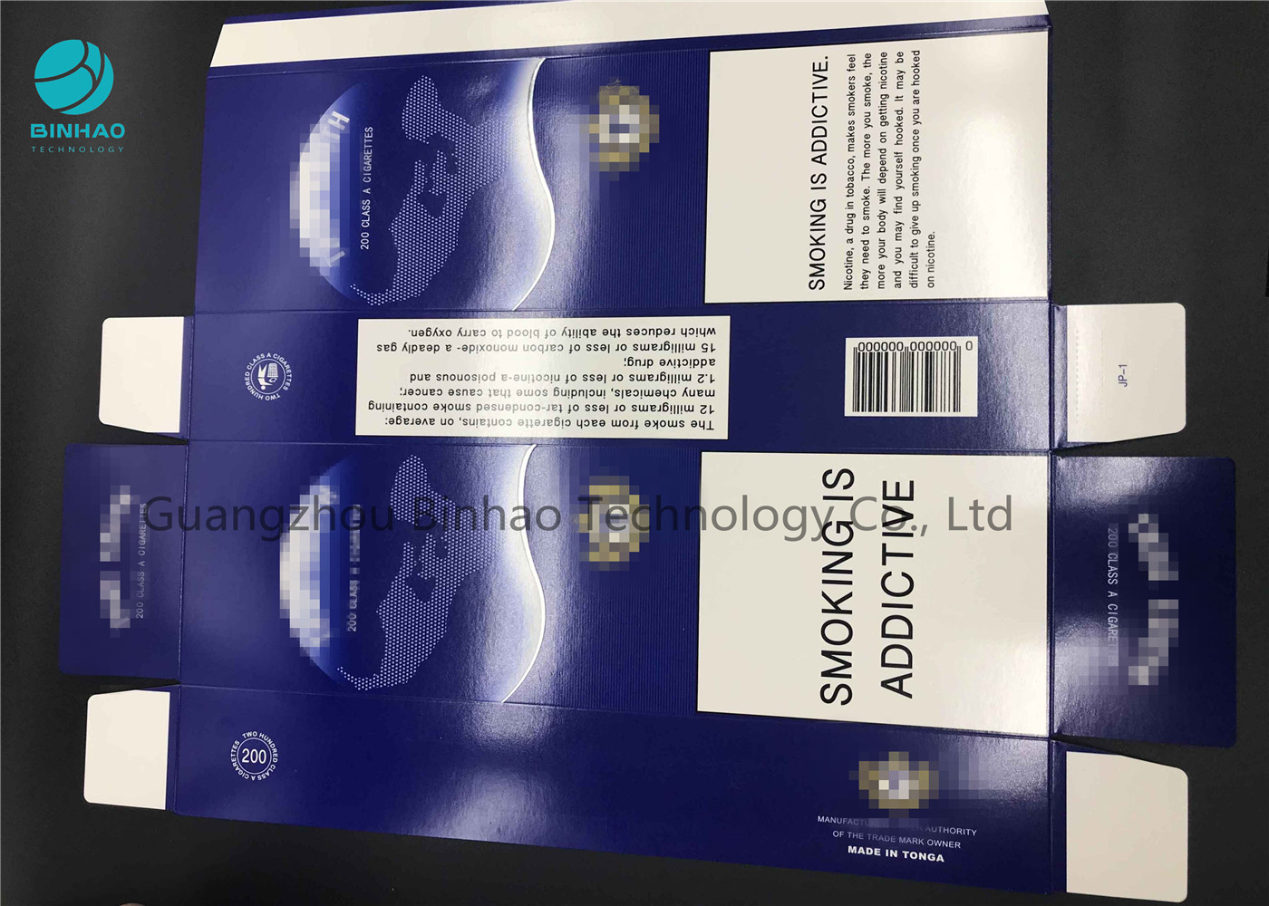 Het Document van het luxekarton Sigaretgeval, Kosmetisch Binnen Donkerblauw Pakket