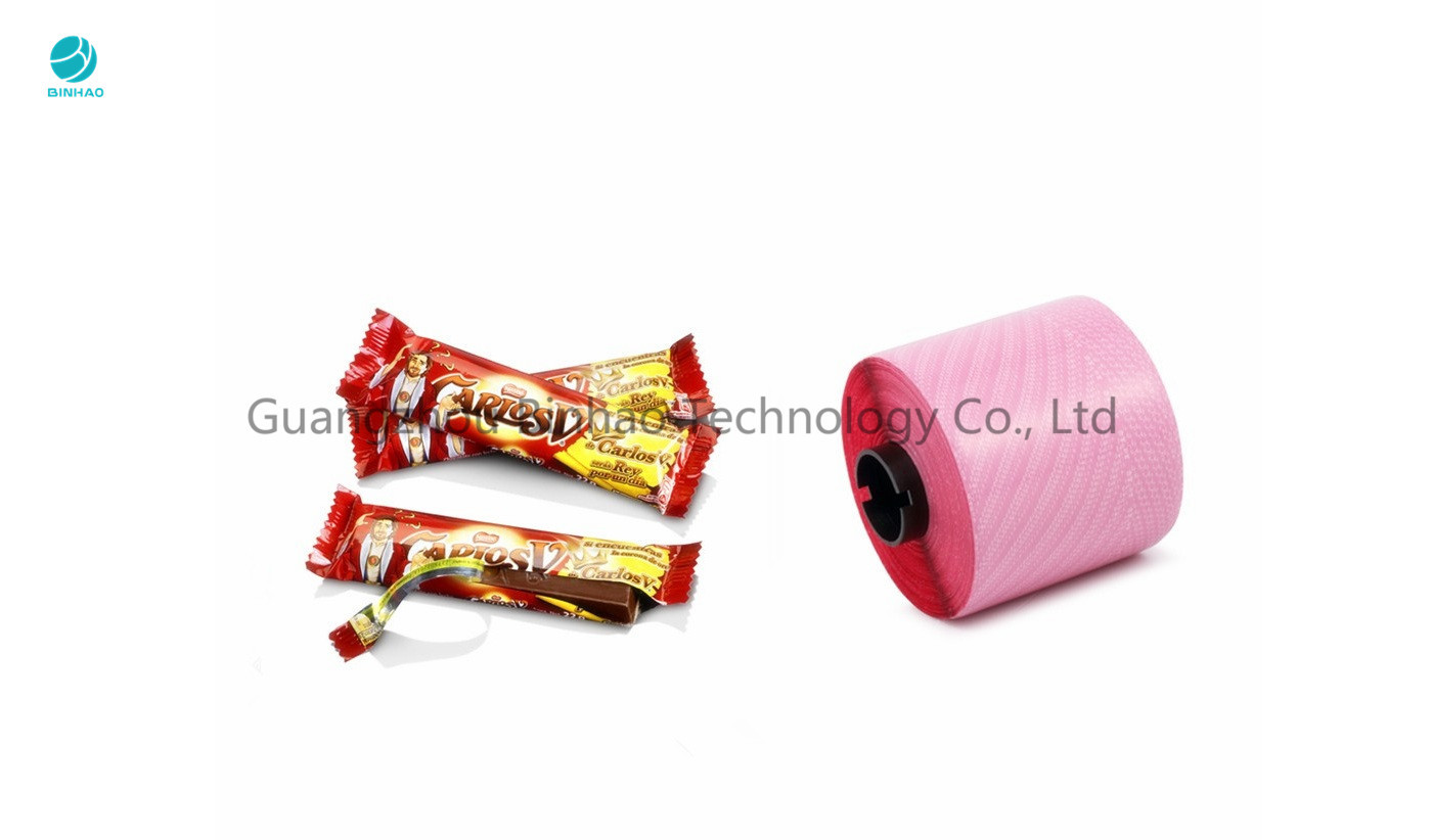 Sterkte met grote trekspanning 2.5mm Mopp-Scheurband voor Gemakkelijke Open van het Suikergoedvoedsel in Rode Kleur