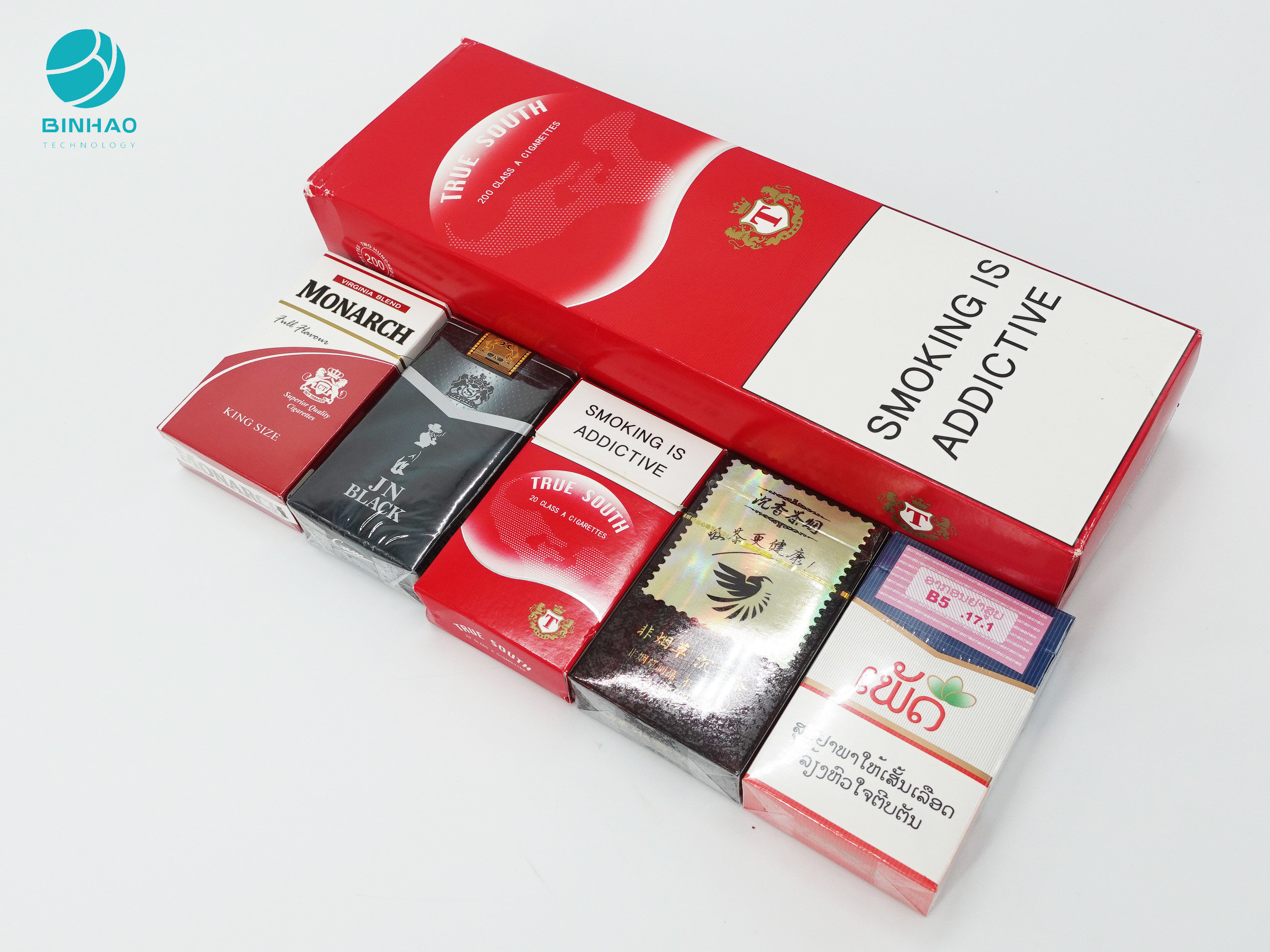 In reliëf gemaakte Logo Custom Durable Cardboard Packing-Gevallen voor Sigarettabak