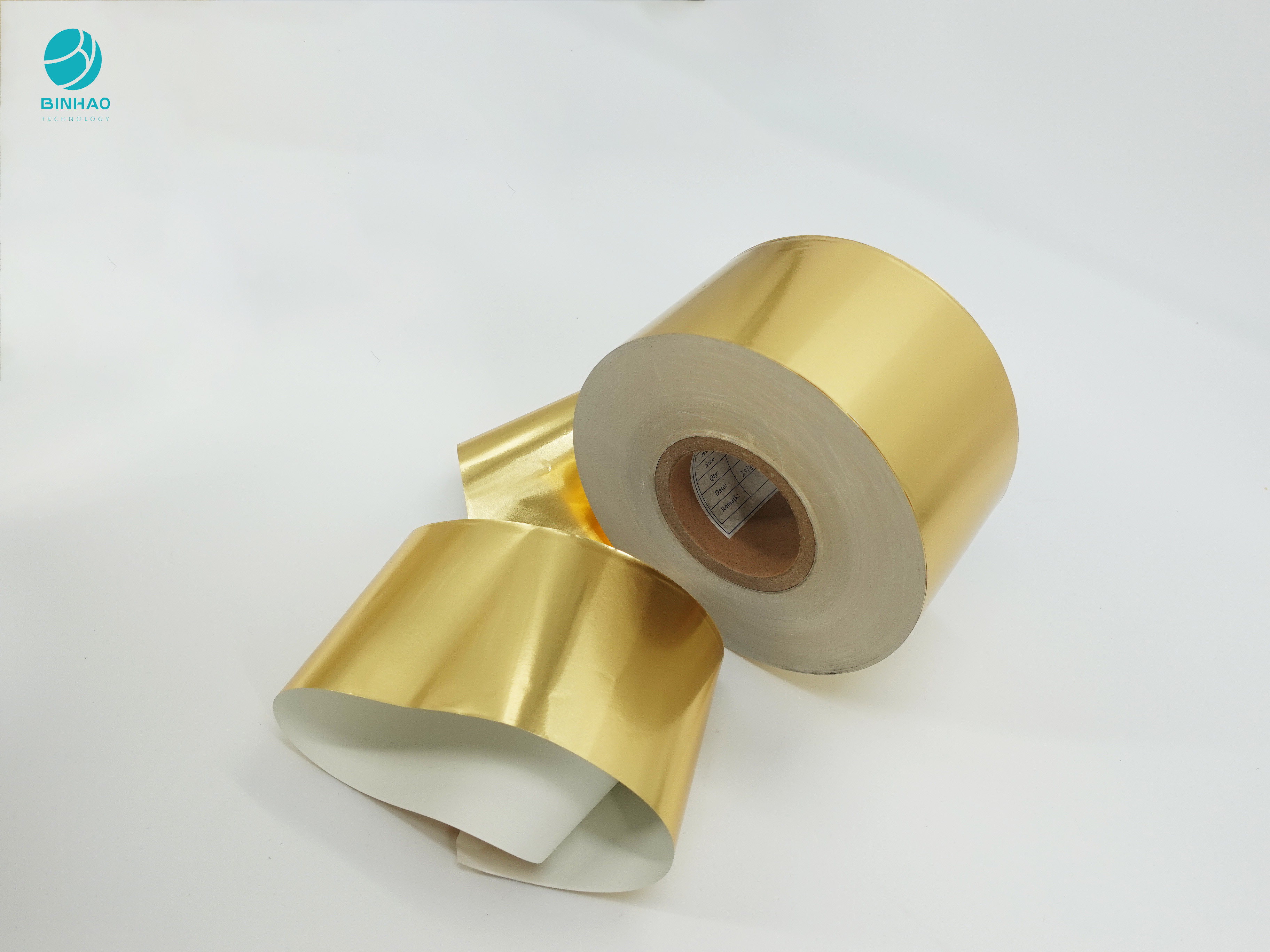 OEM het Samengestelde 83mm Heldere Gouden Document van de Aluminiumfolie voor Sigaretpakket